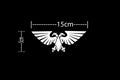 Warhammer 40k Imperial Aquila Vinyl Decal Sticker, 5.9 x 2 inches, White, for Car and Laptop