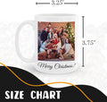 Custom Photo Coffee Mug, Personalized Text and Picture, 11 Oz White Ceramic Cup, 3.75 x 3.25 inches