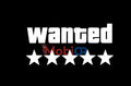Wanted Car Decal with 5 Stars, 7 x 3.26 inches, White Vinyl Window Sticker