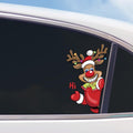 Christmas Car Decals Stickers, Cute Santa Claus Reindeer Snowman Window Stickers for Holiday Decorations, 25cm x 15.2cm
