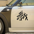 Don't Touch My Car Vinyl Decal Sticker, 8.6 x 7.4 inches, Black, Funny Car Warning Decal