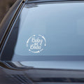 Baby on Board Car Decal, White Vinyl Safety Sticker, 5.16 x 5.16 inches, Heart Design