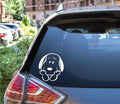 Snoophy Pea-Nuts Character Car Decal, Black Vinyl Window Sticker - Transparent Background (White, 8 Inch)