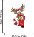 Christmas Car Decals Stickers, Cute Santa Claus Reindeer Snowman Window Stickers for Holiday Decorations, 25cm x 15.2cm