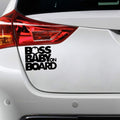 Boss Baby on Board Car Decal, Black Reflective Window Sticker, 4 x 3 inches