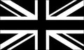 Union Jack British Flag Car Decal, Black and White, 3 x 5 inches, Waterproof Vinyl Sticker