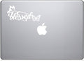 Blessed Butterfly Vinyl Decal, 3.5 x 7 inches, White, for Car Window Laptop Phone