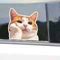 Cute Orange Cat Daydreaming Vinyl Decal Sticker, 4.72x4.72 Inches, Adorable Feline Car Window Laptop Decal, Waterproof Durable, Outdoor Indoor Use, 2 Pack
