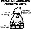 Baby on Board Car Decal Stickers, 5x5 Inches, 2-Pack, Reflective Waterproof Removable Adhesive