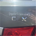 Taylor's Version Car Decal Sticker, White Vinyl, 7.9 x 1.6 inches