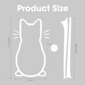 Car Windshield Wiper Decal, Cute Cat Design, 12 x 7.1 inch, White Vinyl Sticker