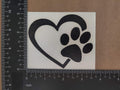 Pet Car Decals Set, 4 Pack - Love with Paw Print, Heart Paw, Heartbeat Design, White Vinyl Stickers