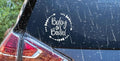 Baby on Board Car Decal, White Vinyl Safety Sticker, 5.16 x 5.16 inches, Heart Design