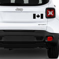 MobiCR Subdued Canadian Flag Vinyl Decal Stickers, 6.3 x 3.1 Inches, 2-Pack, Black, for Cars, Trucks, Jeeps