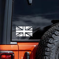 Union Jack British Flag Car Decal, Black and White, 3 x 5 inches, Waterproof Vinyl Sticker