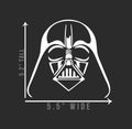 Star Vader Vinyl Decal Sticker, White, 5.5 x 5.2 inches, for Car Truck Laptop Wall