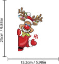 Christmas Car Decals Stickers, Cute Santa Claus Reindeer Snowman Window Stickers for Holiday Decorations, 25cm x 15.2cm