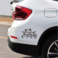 MobiCR Cute Cat Gang Car Decal, Black Vinyl Sticker, 7 x 4 inches, Self-Adhesive for Cars, Laptops, Water Bottles