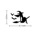 MobiCR Halloween Witch with Bats Car Decal, Vinyl Window Sticker, 5.1 x 3.9 inches