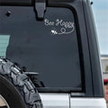Bee Happy Car Decal Sticker, 5.91x3.35 Inch, Waterproof Vinyl, Funny Aesthetic Design, 2 Pack, for Laptop Water Bottle Truck Van SUV Motorcycle Vehicle Window