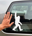 Rock On Bigfoot Silhouette Vinyl Decal Sticker, White, 10 Inches