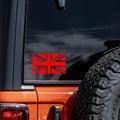 Union Jack British Flag Car Decal, Black and White, 3 x 5 inches, Waterproof Vinyl Sticker