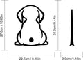 Car Rear Wiper Decal, Funny Dog with Moving Tail Design, White Vinyl, 8.85 x 10.63 inches