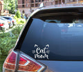 Cat Mom Car Decal, 5.5 Inch White Vinyl Sticker for Cars, Trucks, Vans, Laptop