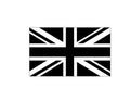 Union Jack British Flag Car Decal, Black and White, 3 x 5 inches, Waterproof Vinyl Sticker