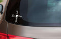 Car Window Decal, Faith Hope Love Family Cross Design, 6 Inch, White Vinyl