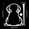 Car Rear Wiper Decal, Funny Dog with Moving Tail Design, 11.5 x 9.25 inch Waterproof Vinyl Window Sticker