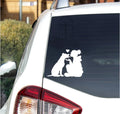 Dog Lover Car Decal, Black Silhouette Vinyl Sticker, 4.3 x 5.7 inches, Waterproof Design for Cars, Trucks, Laptops