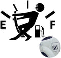 MobiCR Fuel Gauge Empty Car Decal, Humorous Gas Consumption Sticker, 14 cm x 10 cm, Black