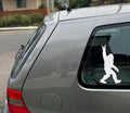 Rock On Bigfoot Silhouette Vinyl Decal Sticker, White, 10 Inches