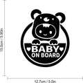 Baby on Board Car Decal, Cute Koala Design, White Reflective Sticker, 5x5.9 inches