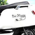 Bee Happy Car Decal Sticker, 5.91x3.35 Inch, Waterproof Vinyl, Funny Aesthetic Design, 2 Pack, for Laptop Water Bottle Truck Van SUV Motorcycle Vehicle Window