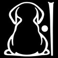 Car Rear Wiper Decal, Funny Dog with Moving Tail Design, 11.5 x 9.25 inch Waterproof Vinyl Window Sticker