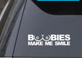 Boobies Make Me Smile 5 Vinyl Decal Sticker Perfect for car Laptop Window Wall, Cup