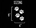 Paw Prints Decal - Dog & Cat Paw Stickers | Bumper & Window Decals | 4" x 6" White Size