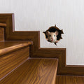 Mouse Hole Wall Decal Sticker, 3D Effect, 5.1 Inch, 2 Pack, Funny Wall Decoration