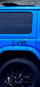 Paw Love Dog Footprint Vinyl Decal Sticker, 11x4 Inches, Black, for Cars, Walls, Windows
