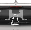 Car Rear Wiper Decal, Funny Dog with Moving Tail Design, 11.5 x 9.25 inch Waterproof Vinyl Window Sticker