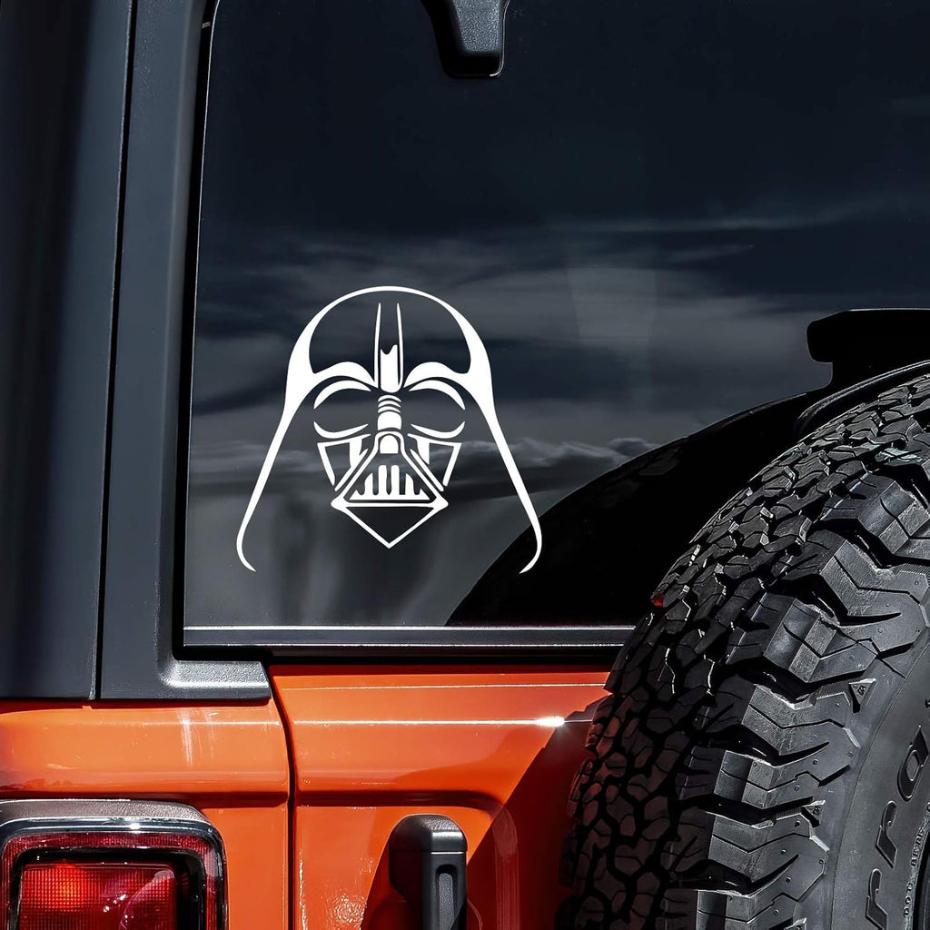 Star Vader Vinyl Decal Sticker, White, 5.5 x 5.2 inches, for Car Truck Laptop Wall