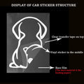 Car Rear Wiper Decal, Funny Dog with Moving Tail Design, White Vinyl, 8.85 x 10.63 inches