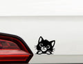 Cute Cat Peeking Vinyl Decal Stickers, 2-Pack, for Laptops, Cars, Water Bottles
