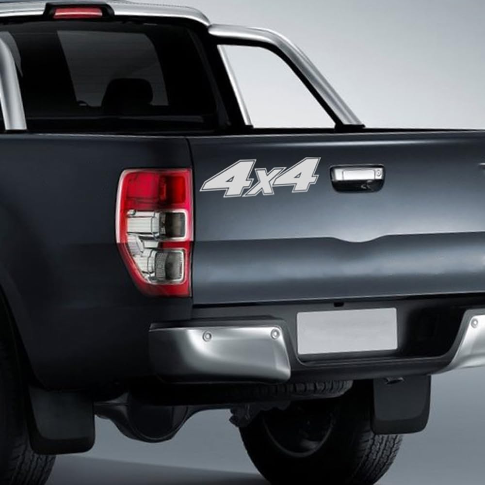 4x4 Truck Decal Stickers, Black Emblem Bedside Decoration, 2-Piece Set